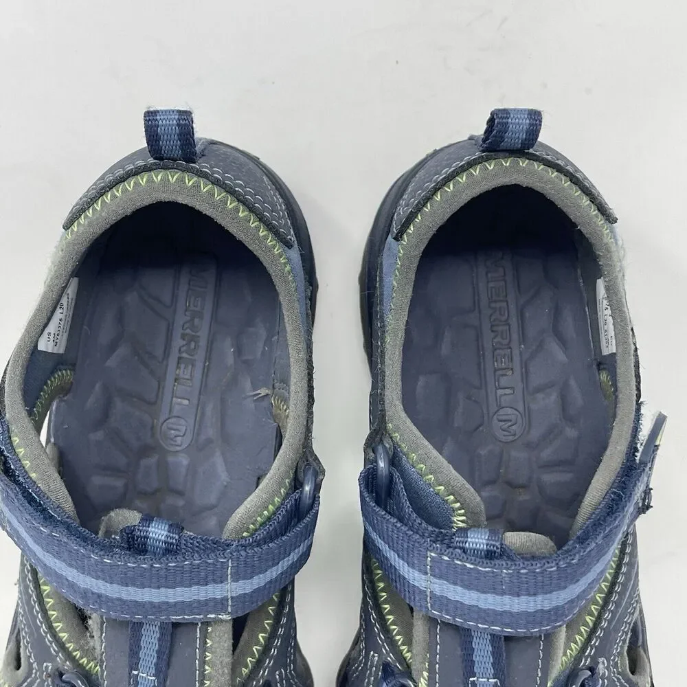 Merrell Hydro Hiker Sandals Youth Boys Size 4 Blue Green Water Shoes MY53375